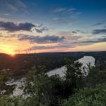 Summer sunset at Mount Bonnell in Austin.